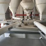 JHS200 trogschroefinstallatie met Ø200 mm schroef in silo-opstelling