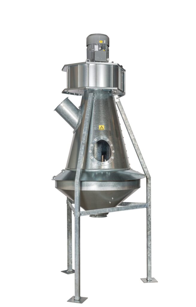 Voorreiniger voor graan en bulkgoed met cycloonoptie