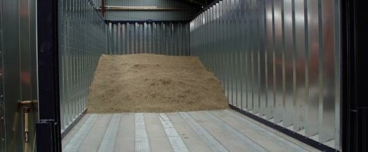 Beluchtingssystemen van Jansen & Heuning voor het conditioneren en drogen van graan in opslagsilo’s.