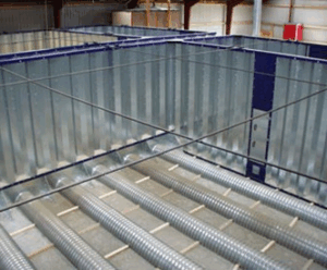 Drukvaste wandconstructie voor bulkopslag in silo’s