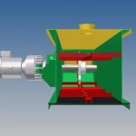 Technische tekening van Jansen&Heuning kettingtransporteur voor bulkgoed en stortgoed.
