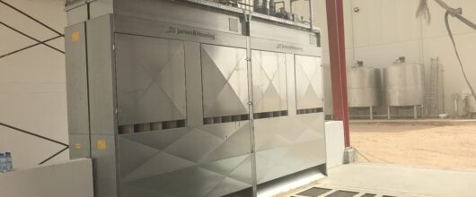 Stortput filter voor reductie van stofemissie bij lossen van vrachtwagens