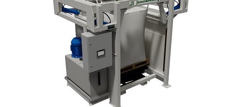 Bigbag handling apparatuur van Jansen & Heuning voor bulkgoedverwerking.