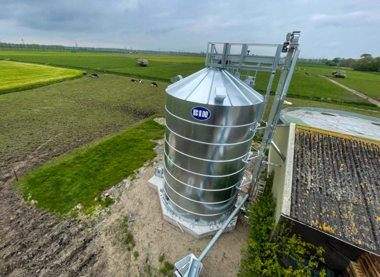 Opslagsilo’s en opslagwanden van Jansen & Heuning voor graanopslag.
