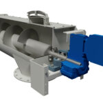 3D-model van verbulker met geïntegreerde vijzel en motorreductor