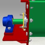 Lagerblok met aandrijving op JHS schroeftransporteur