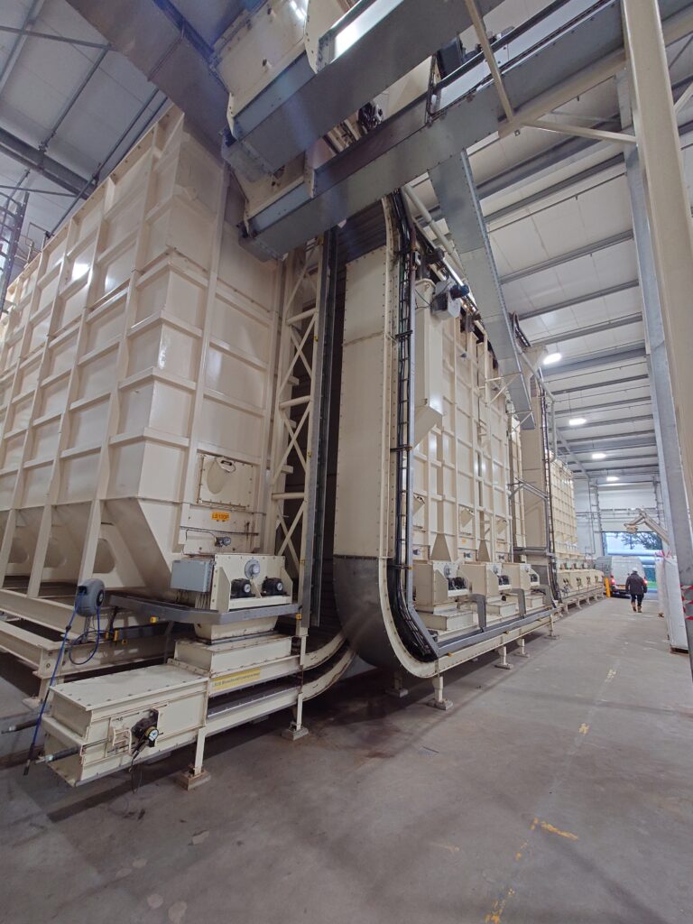 z-vorm kettingtransporteur voor transport van bulkgoed en stortgoed